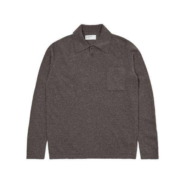 Loose Polo Wool Cashmere Mix Grey